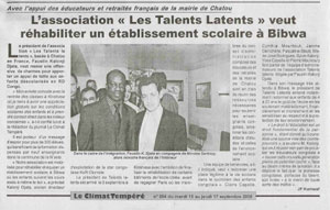 L'associaton Les Talents Latents dans la presse